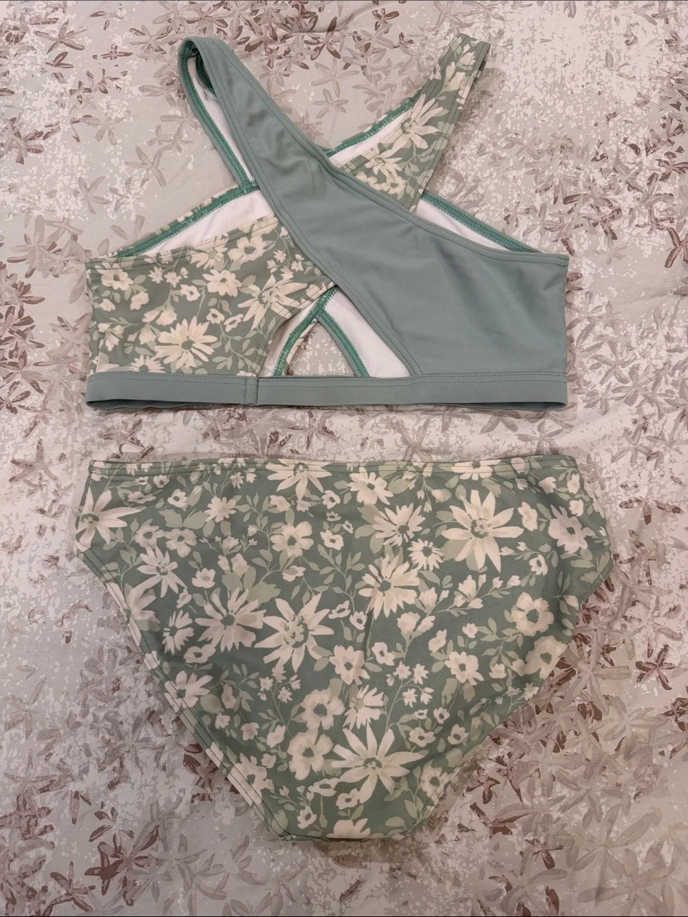 abercrombie kids Sage Green Floral Bikini Set